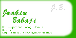 joakim babaji business card